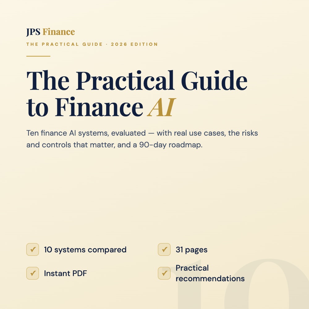 The Practical Guide to Finance AI · cover